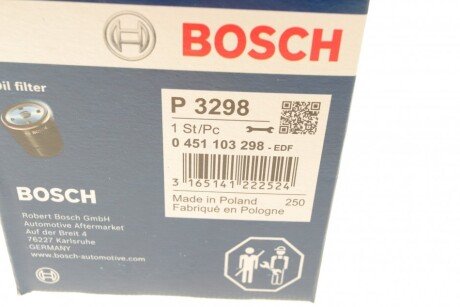 Масляний фільтр bosch 0 451 103 298