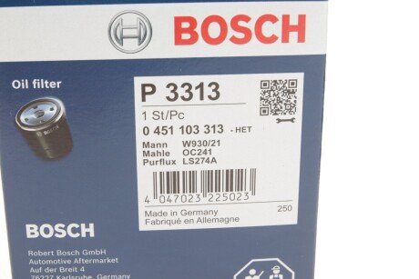 Масляный фильтр bosch 0451103313