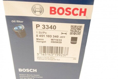 Масляний фільтр bosch 0 451 103 340