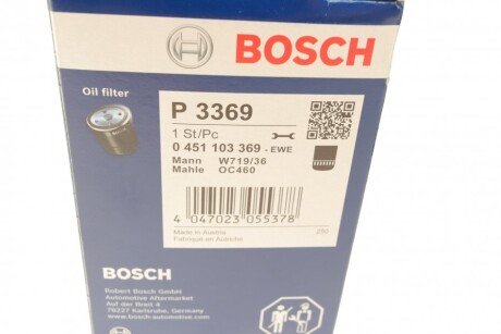 Масляный фильтр bosch 0451103369