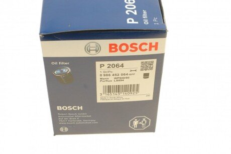 Масляний фільтр bosch 0 986 452 064