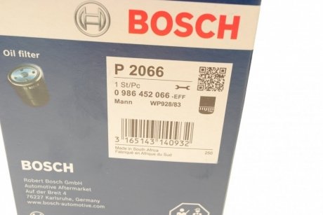 Масляный фильтр bosch 0 986 452 066