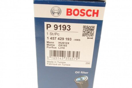 Масляный фильтр bosch 1 457 429 193