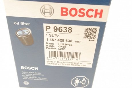 Масляний фільтр bosch 1457429638