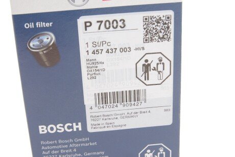 Масляный фильтр bosch 1 457 437 003