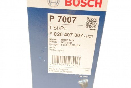 Масляный фильтр bosch F 026 407 007