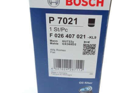 Масляный фильтр bosch F026407021