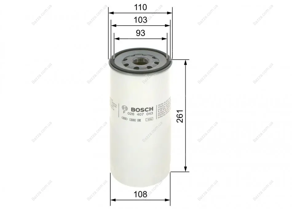 Масляний фільтр Bosch F026407043 (фото 1)
