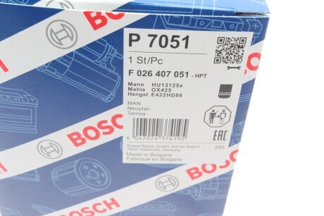 Масляний фільтр bosch F026407051