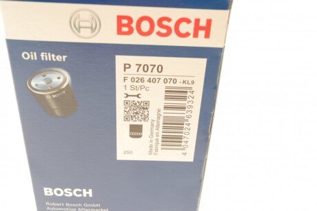 Масляний фільтр bosch F026407070