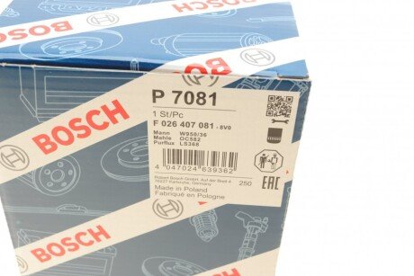 Масляный фильтр bosch F 026 407 081