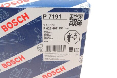 Масляний фільтр bosch F026407191
