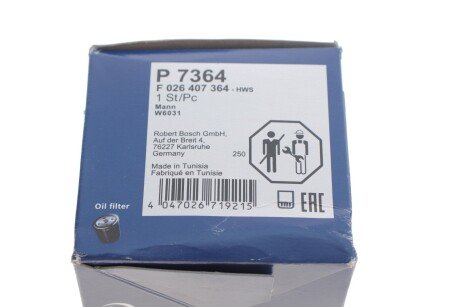 Масляний фільтр bosch F026407364