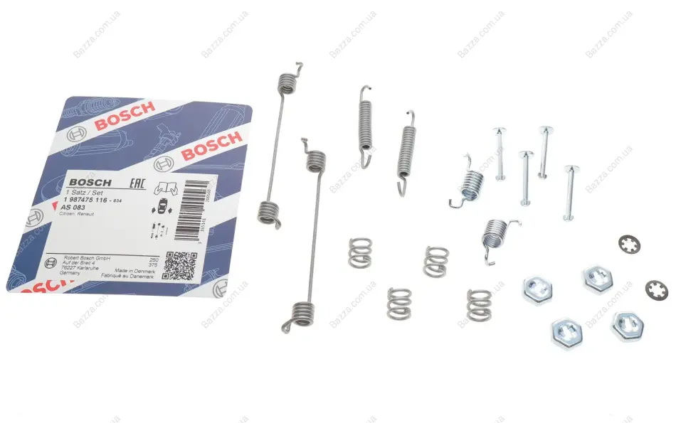 Монтажний к-кт гальмівних колодок bosch 1 987 475 116