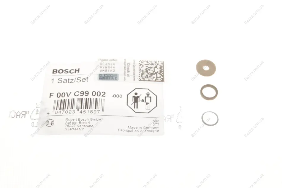 Монтажний комплект форсунки bosch F 00V C99 002