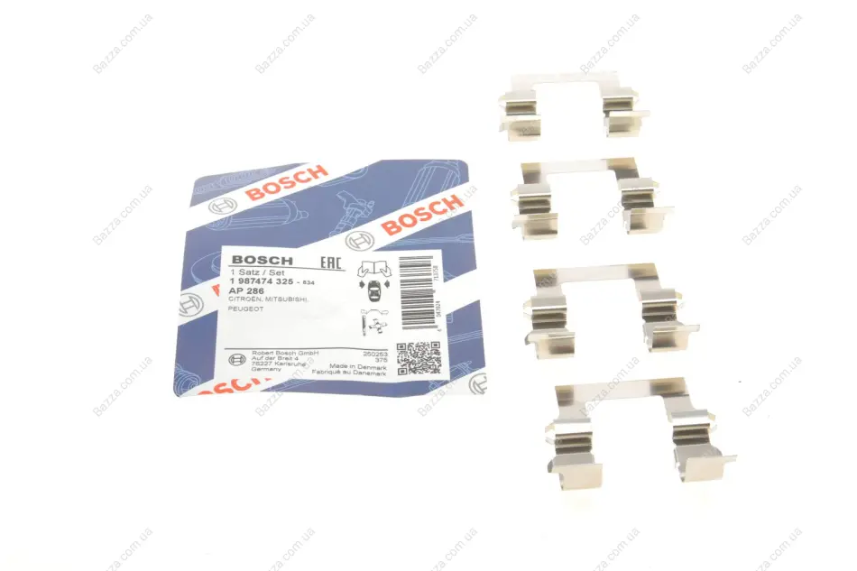 Монтажный комплект для установки колодок bosch 1987474325