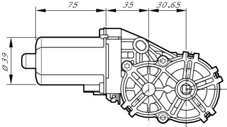 Моторчик дворника (стеклоочистителя) bosch 0390201944