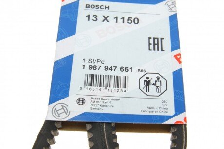 Пасок клиновидний 13X1150 bosch 1 987 947 661