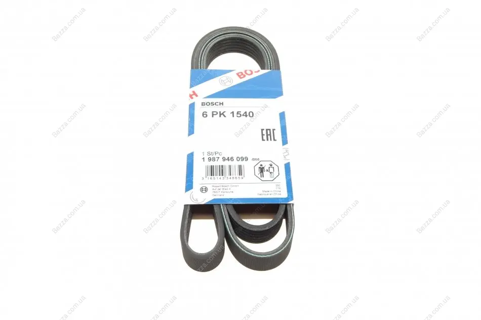 Пасок поліклиновий 6PK1538/1540 bosch 1987946099