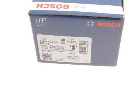 Передні тормозні (гальмівні) колодки bosch 0986424363