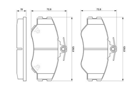 Передні тормозні (гальмівні) колодки bosch 0986424368