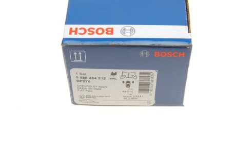 Передні тормозні (гальмівні) колодки bosch 0986424512