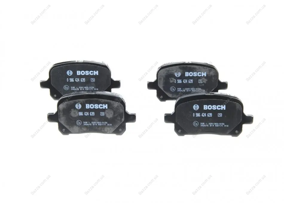 Передние тормозные колодки bosch 0 986 424 639
