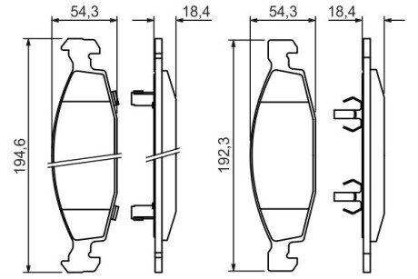 Передние тормозные колодки bosch 0 986 424 666