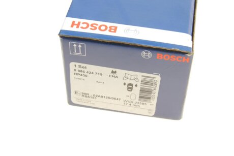 Передні тормозні (гальмівні) колодки bosch 0986424719