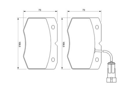 Передні тормозні (гальмівні) колодки bosch 0986424768