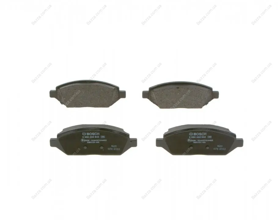 Передние тормозные колодки bosch 0986424842