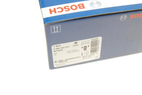 Передние тормозные колодки bosch 0986424931