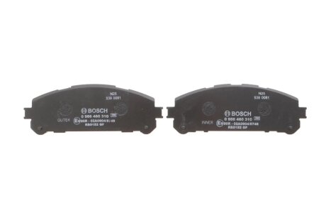 Передние тормозные колодки bosch 0986460310