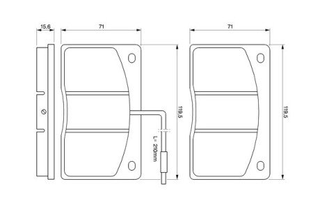 Передние тормозные колодки bosch 0986460932