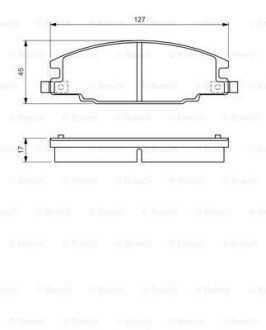 Передні тормозні (гальмівні) колодки bosch 0986460960