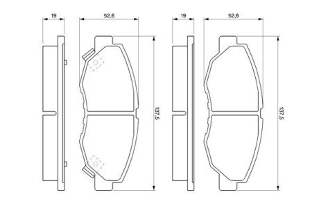 Передние тормозные колодки bosch 0 986 461 124