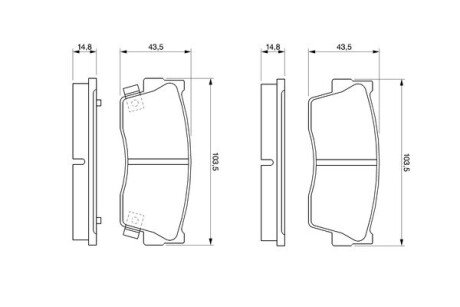 Передні тормозні (гальмівні) колодки bosch 0986461750