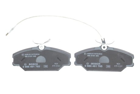 Передние тормозные колодки bosch 0986461765
