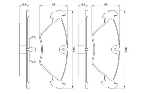 Передні тормозні (гальмівні) колодки bosch 0986461766
