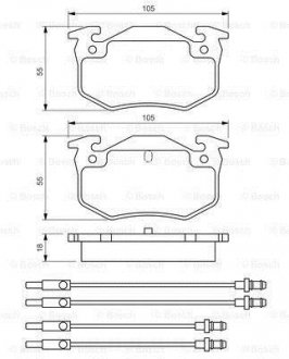 Передні тормозні (гальмівні) колодки bosch 0986466350