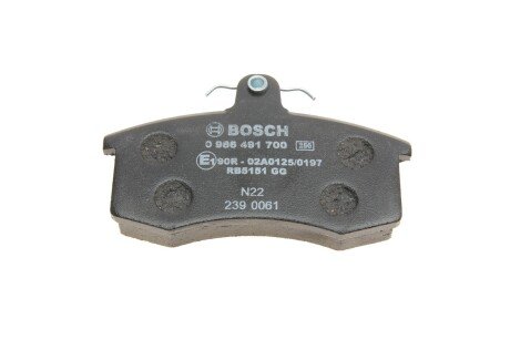 Передні тормозні (гальмівні) колодки bosch 0986491700
