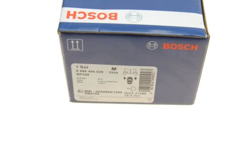 Передні тормозні (гальмівні) колодки bosch 0986494028