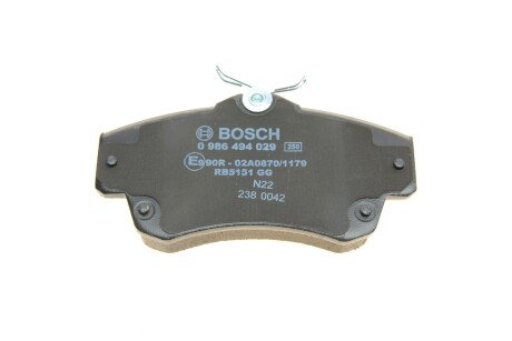 Передні тормозні (гальмівні) колодки bosch 0986494029