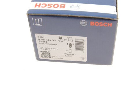 Передние тормозные колодки bosch 0986494044