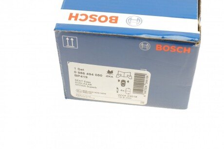 Передні тормозні (гальмівні) колодки bosch 0 986 494 050