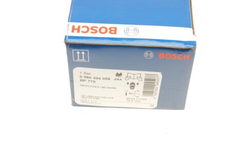 Передние тормозные колодки bosch 0986494058