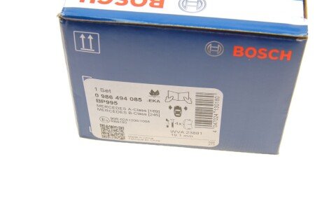 Передние тормозные колодки bosch 0986494085