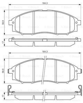 Передні тормозні (гальмівні) колодки bosch 0986494152