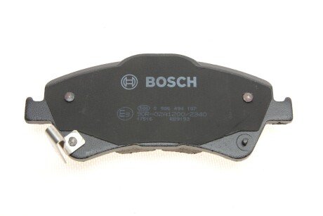 Передні тормозні (гальмівні) колодки bosch 0 986 494 187