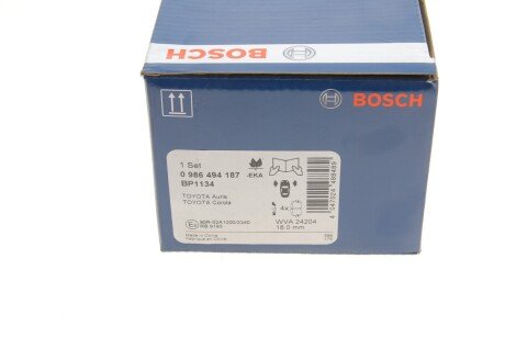 Передні тормозні (гальмівні) колодки bosch 0 986 494 187